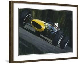 Blue Race Car-William Vanderdasson-Framed Giclee Print