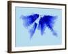 Blue Radiant World Map-NaxArt-Framed Art Print