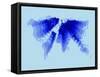Blue Radiant World Map-NaxArt-Framed Stretched Canvas