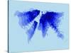 Blue Radiant World Map-NaxArt-Stretched Canvas