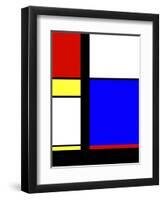 Blue Rectangle-Diana Ong-Framed Giclee Print