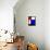 Blue Rectangle-Diana Ong-Framed Stretched Canvas displayed on a wall