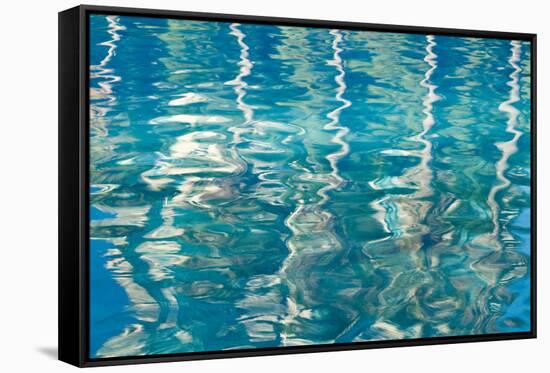 Blue Reflections I-Kathy Mahan-Framed Stretched Canvas