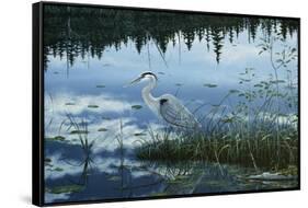 Blue Reflections-Jeff Tift-Framed Stretched Canvas