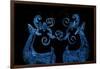 Blue Reindeer Repainted Photograph-Joy Lions-Framed Giclee Print