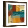 Blue Retro Car-Yashna-Framed Art Print