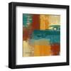 Blue Retro Car-Yashna-Framed Art Print