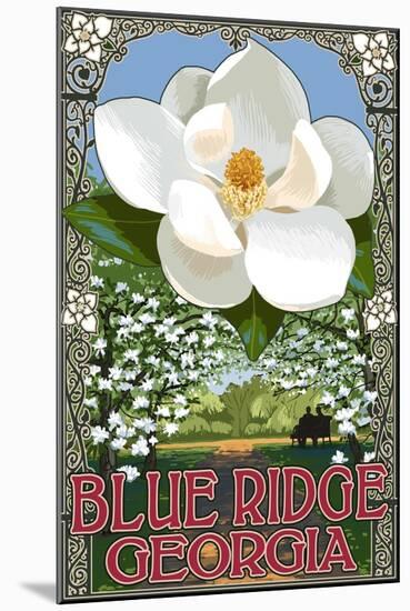 Blue Ridge, Georgia - Magnolia-Lantern Press-Mounted Art Print