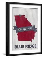 Blue Ridge, Georgia - on My Mind-Lantern Press-Framed Art Print