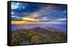 Blue Ridge Mountains in North Georgia, USA in the Autumn Season at Sunset.-SeanPavonePhoto-Framed Stretched Canvas