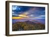 Blue Ridge Mountains in North Georgia, USA in the Autumn Season at Sunset.-SeanPavonePhoto-Framed Photographic Print