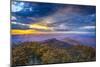 Blue Ridge Mountains in North Georgia, USA in the Autumn Season at Sunset.-SeanPavonePhoto-Mounted Photographic Print