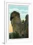 Blue Ridge Mountains, North Carolina - Chimney Rock Scene-Lantern Press-Framed Art Print