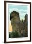 Blue Ridge Mountains, North Carolina - Chimney Rock Scene-Lantern Press-Framed Art Print