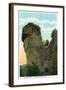 Blue Ridge Mountains, North Carolina - Chimney Rock Scene-Lantern Press-Framed Art Print