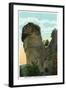 Blue Ridge Mountains, North Carolina - Chimney Rock Scene-Lantern Press-Framed Art Print