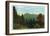 Blue Ridge Mountains, North Carolina - Great Craggy Mountains View-Lantern Press-Framed Art Print