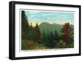 Blue Ridge Mountains, North Carolina - Great Craggy Mountains View-Lantern Press-Framed Art Print