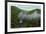 Blue Ridge Mountains, North Carolina - Southern Rail Co Train Scene-Lantern Press-Framed Premium Giclee Print