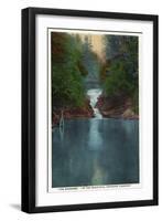 Blue Ridge Mountains, North Carolina - The Narrows-Lantern Press-Framed Art Print