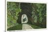 Blue Ridge Mountains, North Carolina - Train in Double Tunnel Scene-Lantern Press-Stretched Canvas