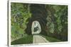 Blue Ridge Mountains, North Carolina - Train in Double Tunnel Scene-Lantern Press-Stretched Canvas