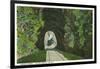 Blue Ridge Mountains, North Carolina - Train in Double Tunnel Scene-Lantern Press-Framed Art Print