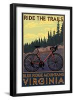 Blue Ridge Mountains, Virginia - Ride the Trails-Lantern Press-Framed Art Print