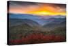 Blue Ridge Parkway Autumn Mountains Sunset Western Nc Scenic Landscape-daveallenphoto-Stretched Canvas