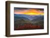 Blue Ridge Parkway Autumn Mountains Sunset Western Nc Scenic Landscape-daveallenphoto-Framed Photographic Print