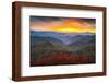 Blue Ridge Parkway Autumn Mountains Sunset Western Nc Scenic Landscape-daveallenphoto-Framed Photographic Print