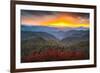 Blue Ridge Parkway Autumn Mountains Sunset Western Nc Scenic Landscape-daveallenphoto-Framed Photographic Print