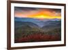 Blue Ridge Parkway Autumn Mountains Sunset Western Nc Scenic Landscape-daveallenphoto-Framed Photographic Print