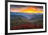 Blue Ridge Parkway Autumn Mountains Sunset Western Nc Scenic Landscape-daveallenphoto-Framed Photographic Print