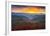 Blue Ridge Parkway Autumn Mountains Sunset Western Nc Scenic Landscape-daveallenphoto-Framed Photographic Print