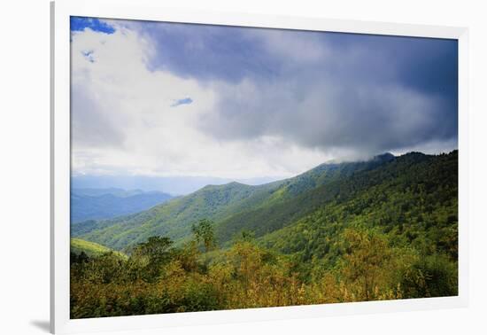 Blue Ridge Parkway vista, Smoky Mountains, USA.-Anna Miller-Framed Photographic Print