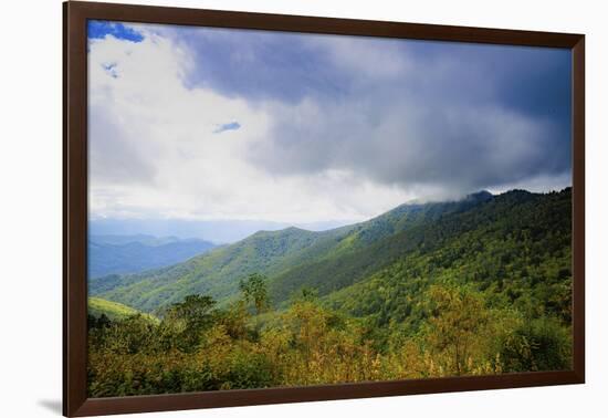 Blue Ridge Parkway vista, Smoky Mountains, USA.-Anna Miller-Framed Photographic Print