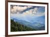 Blue Ridge Parkway vista, Smoky Mountains, USA.-Anna Miller-Framed Photographic Print