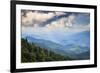 Blue Ridge Parkway vista, Smoky Mountains, USA.-Anna Miller-Framed Photographic Print