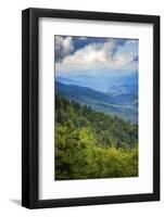 Blue Ridge Parkway vista, Smoky Mountains, USA.-Anna Miller-Framed Photographic Print