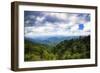 Blue Ridge Parkway vista, Smoky Mountains, USA.-Anna Miller-Framed Photographic Print