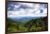 Blue Ridge Parkway vista, Smoky Mountains, USA.-Anna Miller-Framed Photographic Print