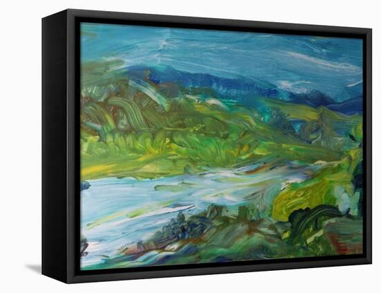 Blue River Landscape II, 1988-Brenda Brin Booker-Framed Stretched Canvas