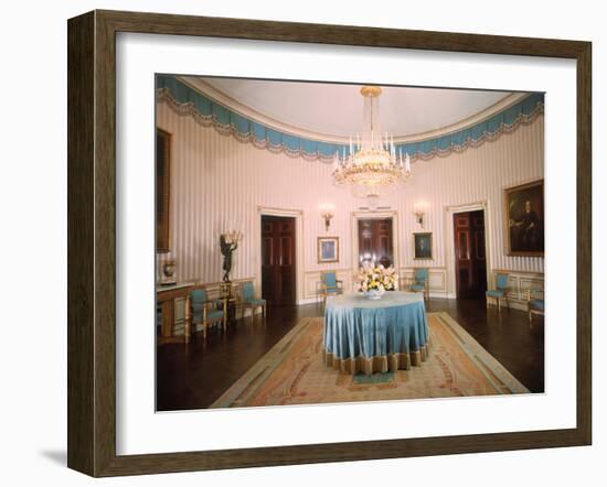 Blue Room in White House after Restoration-null-Framed Photographic Print