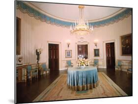 Blue Room in White House after Restoration-null-Mounted Photographic Print