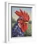 Blue Rooster-James W. Johnson-Framed Giclee Print