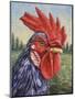 Blue Rooster-James W. Johnson-Mounted Giclee Print