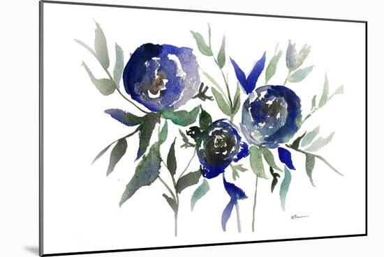 Blue Roses 2-Victoria Brown-Mounted Art Print