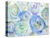 Blue Roses-Jill Martin-Stretched Canvas