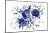 Blue Roses-Victoria Brown-Mounted Premium Giclee Print